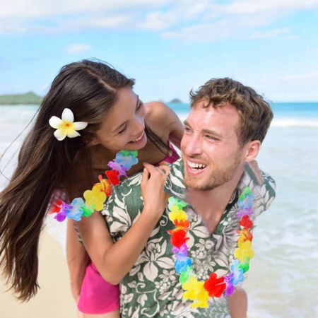 10X KWIATY HAWAJSKIE ALOHA NASZYJNIK HAWAJSKI AKCESORIA NA PANIEŃSKI