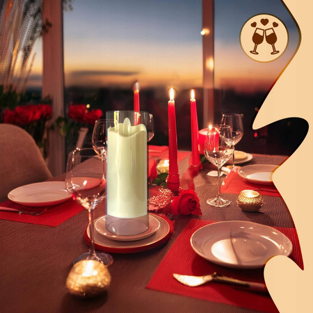 12X ŚWIECZKA ELEKTRYCZNY WKŁAD DO ZNICZA NA BATERIE RUCHOMY PŁOMIEŃ 12,5CM