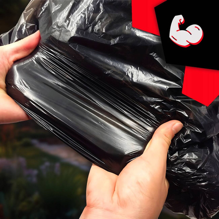 WORKI NA ŚMIECI MOCNE 60L 10 SZTUK POJEMNE CZARNE ZWIĄZYWANE 63X72 CM