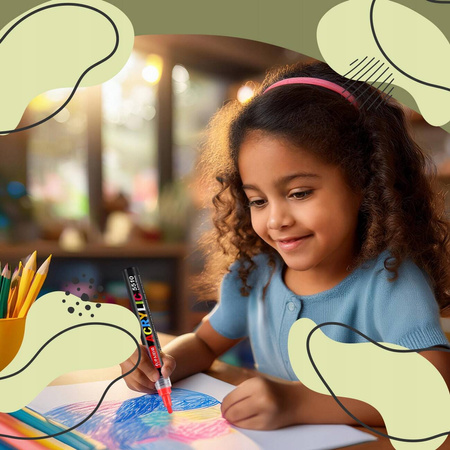 MARKERY AKRYLOWE PISAKI MAZAKI FLAMASTRY JUPAI WODOODPORNE 36SZT ORYGINALNE