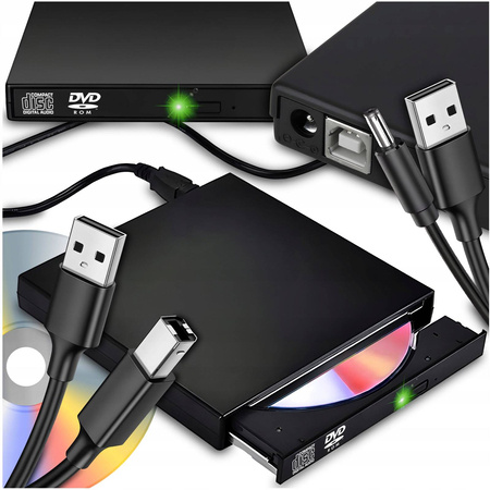 NAPĘD ZEWNĘTRZNY CD-R DVD RV USB DO LAPTOPA ODTWARZACZ PRZENOŚNY